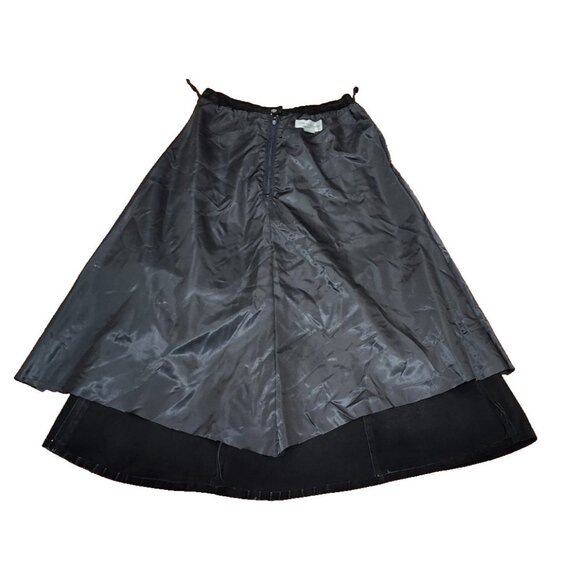 Casual Corner 100% Genuine Leather Black A-Line Skirt Women’s Sze10 Vintage Midi - Picture 10 of 10